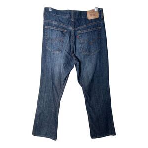 Levis 515  Bootcut Jeans Womens 100% Cotton Midrise Slim Taper Dark Wash 33x31.5